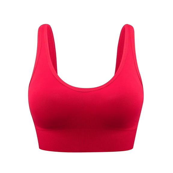 IROINNID Push Up Bra for Women Sports Bras Yoga Solid Sleeveless Cold Shoulder Casual Blouse Tops Intimates,Burgundy
