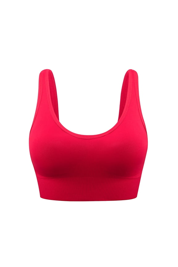 Push Up Bra for Women Sports Bras Yoga Solid Sleeveless Cold Shoulder Casual Blouse Tops Intimates,Burgundy