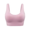 thumbnail image 1 of IROINNID Push Up Bra for Women Sports Bras Yoga Solid Sleeveless Cold Shoulder Casual Blouse Tops Intimates,Pink, 1 of 4