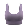 thumbnail image 1 of IROINNID Push Up Bra for Women Sports Bras Yoga Solid Sleeveless Cold Shoulder Casual Blouse Tops Intimates,Purple, 1 of 4