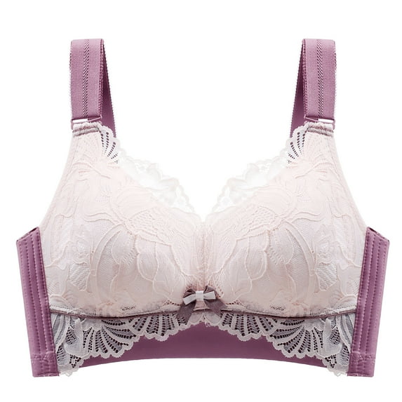 IROINNID Push-Up Bras For Women Solid Comfortable Breathable No Steel Ring Lace Gathering Adjustment Lift Underwear