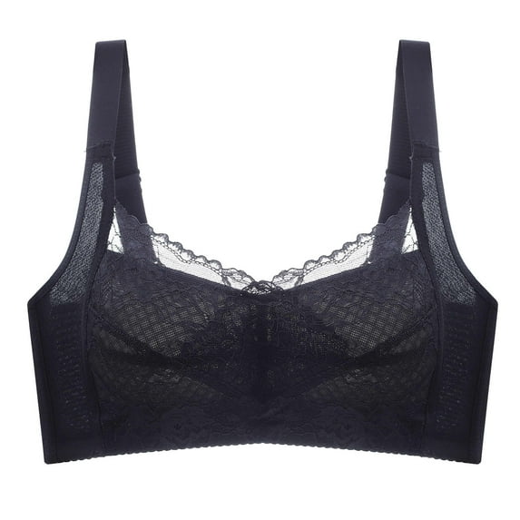 IROINNID Push-Up Bras For Women Solid Lace Breathable No Steel Ring Sexy Appear Small Adjustment Lift Underwear