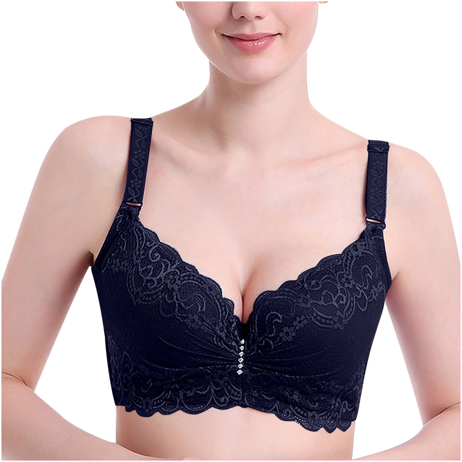 Women's Lace Sexy Breathable Invisible Push Up Bra With Hollow Out Design  And Underwire, Popular Style