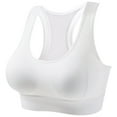 thumbnail image 1 of IROINNID Racerback Bras for Women Sports Bras Sports Bra Fitness Running Shockproof Yoga Top Front Zipper No Steel Ring Comfort Sports Bra,White, 1 of 4