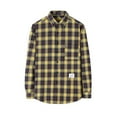 thumbnail image 1 of IROINNID Reduced Button Down Shirts for Men The New Regular-fit Long-Sleeve Plaid Flannel Shirt,Yellow, 1 of 9