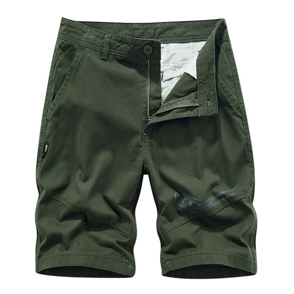 IROINNID Reduced Cargo Shorts for Men Plus Size Cargo Shorts Multi-Pockets Relaxed Summer Beach Shorts Pants,Olive Green