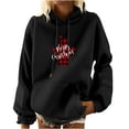 thumbnail image 1 of IROINNID Reduced Christmas Hoodie for Women Xmas Print Long Sleeve Pocket Hooded Sweatshirts Pullover Holiday Hoodie,Black, 1 of 5