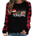 thumbnail image 1 of IROINNID Reduced Christmas Sweatshirts for Women Xmas Printed Casual Pullover Long Sleeves Crewneck Tops,Red, 1 of 5