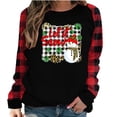 thumbnail image 1 of IROINNID Reduced Christmas Sweatshirts for Women Xmas Printed Casual Pullover Long Sleeves Crewneck Tops,White, 1 of 5