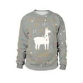 thumbnail image 1 of IROINNID Reduced Crew Neck Pullover Sweatshirts Comfy Christmas Clothing Loose Tops Christmas Day Long Sleeve Graphic Print Sweater,Gray, 1 of 4