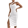 thumbnail image 1 of IROINNID Reduced Formal Dress for Women Wedding Guest Homecoming Party Trendy Sexy Hollow Out Sleeveless Dress,White, 1 of 8