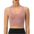thumbnail image 1 of IROINNID Reduced Sports Bras for Women Seamless Bra Comfort Oman Bras With String Quick Dry Shockproof Running Fitness Underwear,Rose Gold, 1 of 9