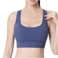 thumbnail image 1 of IROINNID Reduced Sports Bras for Women Seamless Bra Sports Underwear Fitness Yoga Quick-drying Shockproof Vest Running Sports Bra,Blue, 1 of 4