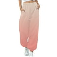thumbnail image 1 of IROINNID Reduced Women's Sweatpants Casual Jogger Relaxed Fit Sports Sweatpants Ankle Banded Trousers Gradient Pants,Pink, 1 of 5