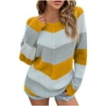 thumbnail image 1 of IROINNID Reduced Womens Sweater Round Neckline Pullover Sweater Color Block Casual Mid-Length Long Sleeve Matching Sweater, 1 of 7