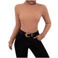 thumbnail image 1 of IROINNID Reduced Womens Sweater Turtleneck Pullover Sweater Solid Color Casual Short Length Long Sleeve Sweater Tops, 1 of 8