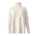 thumbnail image 1 of IROINNID Womens Sweater Turtleneck Pullover Sweater Solid Color Comfy Mid-Length Long Sleeve Autumn and Winter Popular High Collar Knit Sweater, 1 of 7