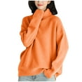 thumbnail image 1 of IROINNID Womens Sweater Turtleneck Pullover Sweater Solid Color Comfy Mid-Length Long Sleeve Sweater Knitted Sweater Tops, 1 of 6