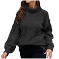 thumbnail image 1 of IROINNID Reduced Womens Sweater Turtleneck Pullover Sweater Solid Color Leisure Mid-Length Long Sleeve Plus Size Tops Sweater Blouse, 1 of 7