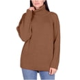 thumbnail image 1 of IROINNID Reduced Womens Sweater Turtleneck Pullover Sweater Solid Color Loose Mid-Length Long Sleeve Knitting High Collar Autumn and Winter Sweater, 1 of 5