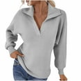 thumbnail image 1 of IROINNID Reduced Womens Sweater V-Neck Pullover Sweater Solid Color Leisure Mid-Length Long Sleeve Autumn and Winter Suit Collar Knit Sweater Lantern Sweater, 1 of 9