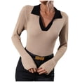 thumbnail image 1 of IROINNID Reduced Womens Sweater V-Neck Pullover Sweater Solid Color Leisure Mid-Length Long Sleeve Knitting Slimming Trumpet Sweaters Tops Blouse, 1 of 8
