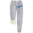 thumbnail image 1 of IROINNID Rollbacks Sweatpants for Women Thermal Solid Color Fleece Pockets Plus-Size Bandage Elastic Waist Casual Pants Leggings,Gray, 1 of 3