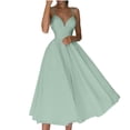 thumbnail image 1 of IROINNID Rollbacks Wedding Guest Dresses for Women Evening Night Party Dress Suspender with Backless Solid Color Suspender V-neck Elegant Formal Dress,Green, 1 of 6