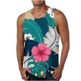 thumbnail image 1 of IROINNID Round Neckline Summer Tops For Men Sleeveless Hawaiian 3D Non Positioning Tank Top Sports Sleeveless T-shirt Tank Top/shirt Blouses Pullover Graphic Print Tops, 1 of 4