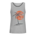 thumbnail image 1 of IROINNID Round Neckline Work Out Tops For Men Sleeveless Sports Fitness Sunset Sleeveless Tank Top T-Shirt Pullover Graphic Print Tops, 1 of 4