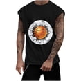 thumbnail image 1 of IROINNID Round Neckline Work Out Tops For Men Sleeveless Sports Tank Tops Vest Pullover Graphic Print Tops, 1 of 5