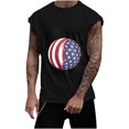 thumbnail image 1 of IROINNID Round Neckline Work Out Tops For Men Sleeveless Sports Tank Tops Vest Pullover Graphic Print Tops, 1 of 5