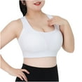 thumbnail image 1 of IROINNID On Sale Plus Size Sports Bras for Women Push Up Bra Plus Size Mesh Stitching Sports Underwear High Strength Fitness Vest Latex Bra Pad Yoga Clothes,White, 1 of 8