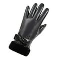 thumbnail image 1 of IROINNID On Sale Touchscreen Gloves for Women Thermal Gloves Windproof Wrist Warm Gloves Winter Mittens Ski Plus Velvet Thickening Touch-screen Glove,Black, 1 of 1