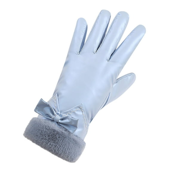 IROINNID On Sale Touchscreen Gloves for Women Thermal Gloves Windproof Wrist Warm Gloves Winter Mittens Ski Plus Velvet Thickening Touch-screen Glove,Blue