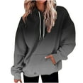 thumbnail image 1 of IROINNID Sales Hoodie for Women Fall And Winter Long Sleeve Gradient Hooded Tops Casual Versatile Loose Fit Daily Pullover with Pocket,Black, 1 of 4
