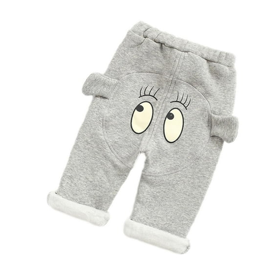 IROINNID Baby Boy Girl Sweatpants Newborn Kids Cartoon Keep Warm Trousers Pants,Gray