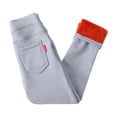 thumbnail image 1 of IROINNID Savings Boy Girl Pants Winter Pants Elastic Waist Printed Brushed Stretch Warm Pants,Gray, 1 of 4
