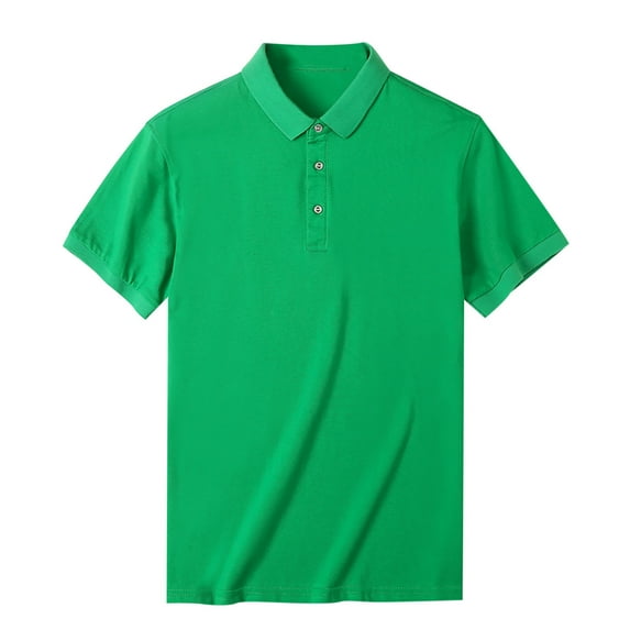 IROINNID Savings Button Down Shirts for Men Summer Soft Short Sleeve Buttons Solid Color Blouse T-shirt Tops,Green