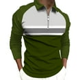 thumbnail image 1 of IROINNID Savings Button Up Shirts for Men Collar Shirt Printed Long Sleeve Zipper Turndown Collar Blouse Shirts,Green, 1 of 5