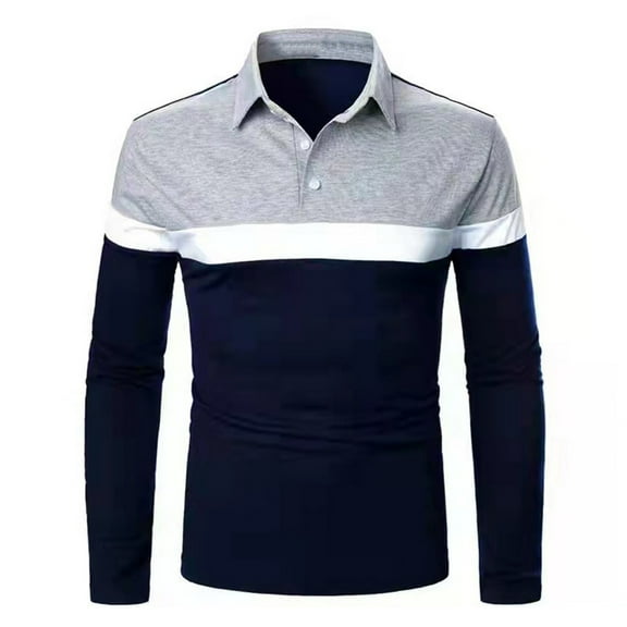 IROINNID Button Up Shirts for Men Long Sleeve Plaid Collar Shirt Button Workwear Blouse Tops,Gray