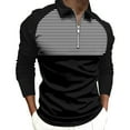 thumbnail image 1 of IROINNID Savings Long Sleeve Shirts for Men Casual Collar Shirt Printed Sleeve Turndown Collar Blouse,Black, 1 of 5