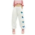 thumbnail image 1 of IROINNID Savings Sweatpants for Women Ladies Pants Hippie Punk Trousers Streetwear Jogger Pocket Solid Loose Overalls Long Pants,White, 1 of 4