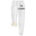thumbnail image 1 of IROINNID Savings Sweatpants for Women Thermal Solid Color Fleece Pockets Plus-Size Bandage Elastic Waist Casual Pants Leggings,White, 1 of 3