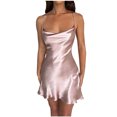 thumbnail image 1 of IROINNID Savings Wedding Guest Dresses for Women Semi Formal Evening Night Casual Homecoming Dress Backless Color Short Sexy Slim Fitting Strap Wrap Buttocks Suspender Elegant Sheath Dress,Pink, 1 of 6
