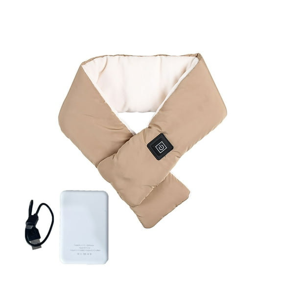 IROINNID Scarfs for Men and Women USB Charging Neck And Shoulder Winter Cold Protection And Warm Keeping Scarves,Khaki