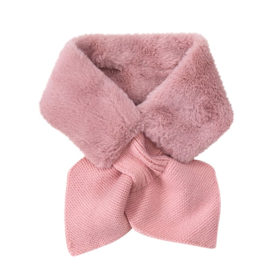 IROINNID Scarfs for Women All-match Thick Plush Towel Cute Winter Plush Scarf Lady Scarf Warm Bib,Pink