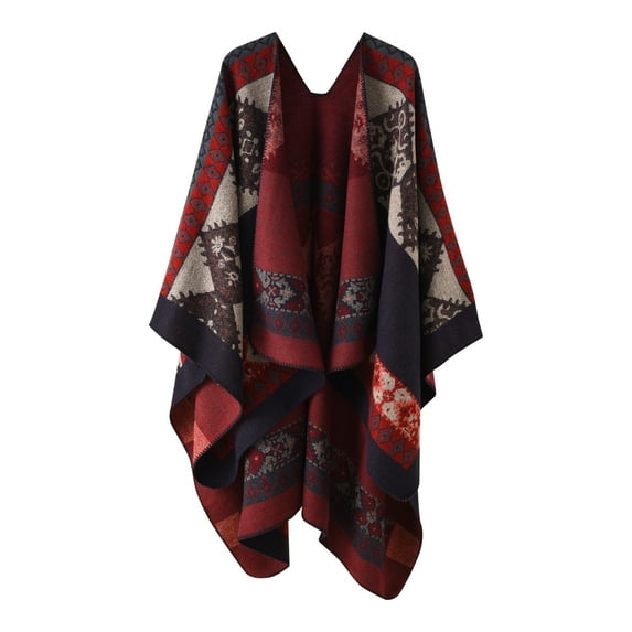 IROINNID Scarfs for Women Autumn And Winter Retro Plaid Long Scarf Shawl For Warmth And Cold Protection Scarf,Red