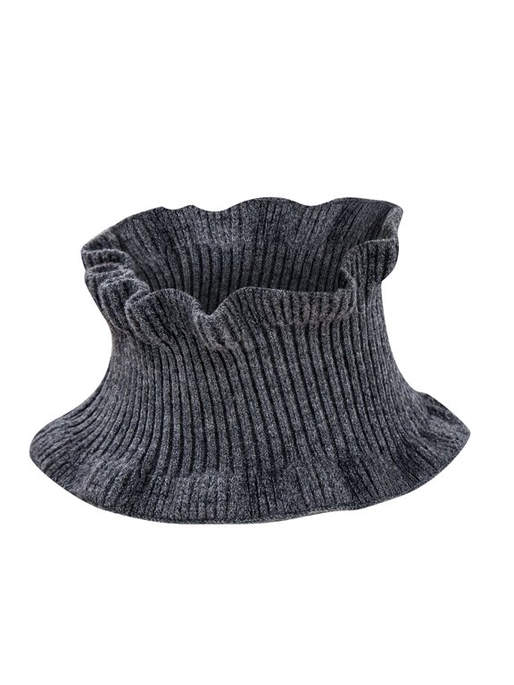 Scarfs for Women Knitted Bib Covering Neck Cover False High Collar Infinity Loop Scarf,Dark Gray