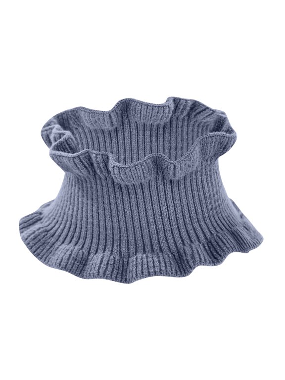 Scarfs for Women Knitted Bib Covering Neck Cover False High Collar Infinity Loop Scarf,Light blue